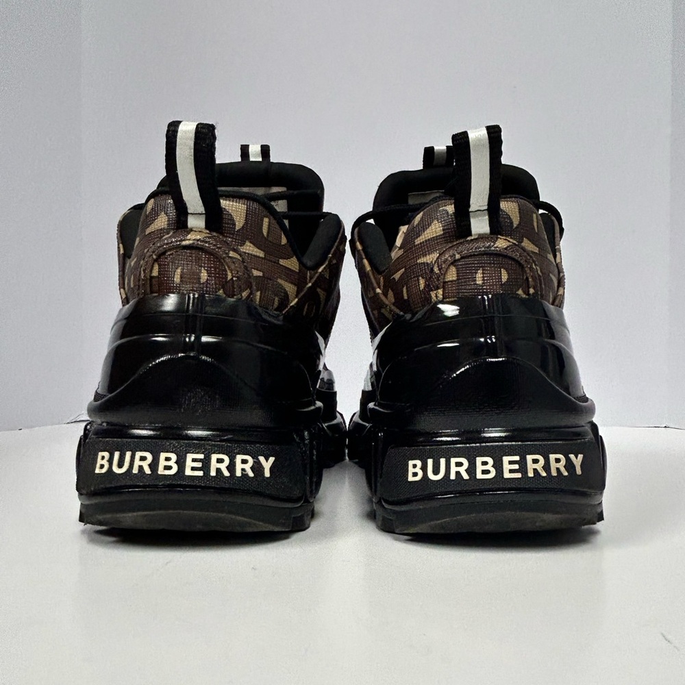 Burberry Monogram Print Arthur Sneakers - Bridle Brown - Picture 6 of 14